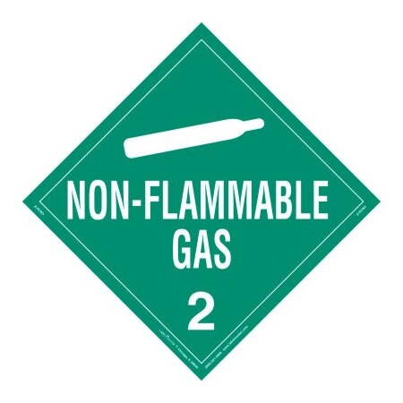 American Labelmark Co LabelMaster Z-RVW3 Non-Flammable Gas Placard, Worded, Rigid Vinyl, 25/Pack Z-RVW3